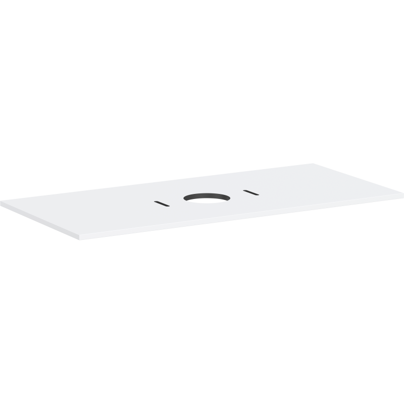 Blat 1180/550 z wycięciem na środku pod umywalkę nablatową bez otworu na baterię Biały Matowy Xilesa E HANSGROHE 54277700
