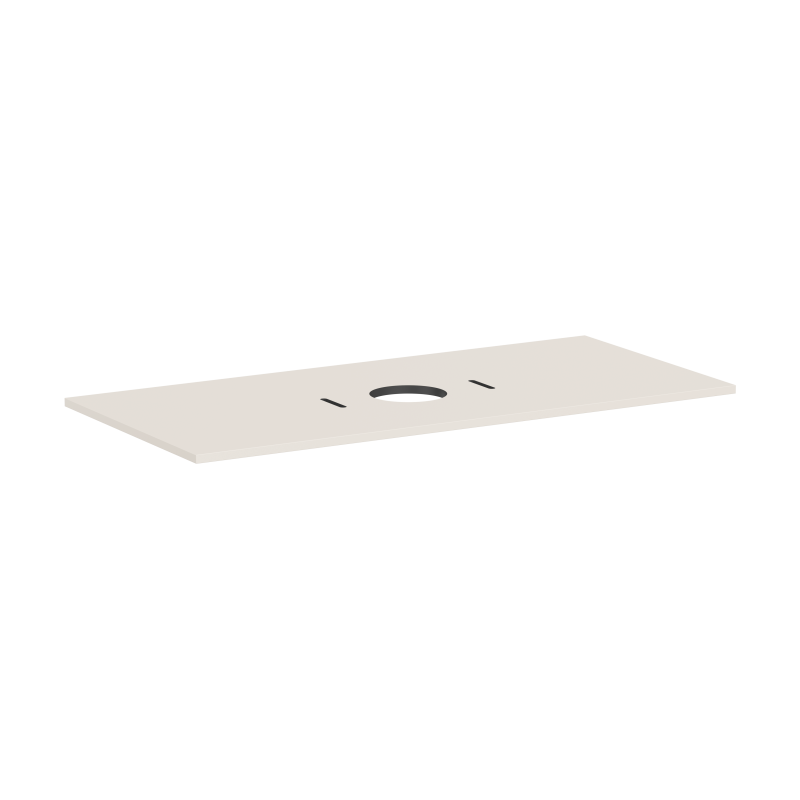 Blat 1180/550 z wycięciem na środku pod umywalkę nablatową bez otworu na baterię Piaskowy Beż Matowy Xilesa E HANSGROHE 54277780