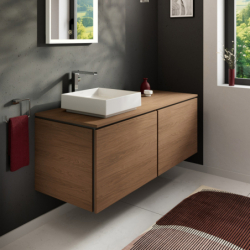 Blat 1375/550 z wycięciem po lewej stronie pod umywalkę nablatową bez otworu na baterię null Xilesa E HANSGROHE 54278550