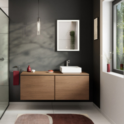 Blat 1375/550 z wycięciem po prawej stronie pod umywalkę nablatową bez otworu na baterię null Xilesa E HANSGROHE 54279550