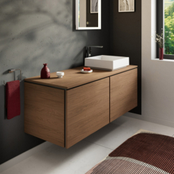 Blat 1375/550 z wycięciem po prawej stronie pod umywalkę nablatową bez otworu na baterię null Xilesa E HANSGROHE 54279550