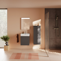 Szafka boczna średnia 400/200, drzwi prawe Szary Łupek Matowy Xilesa E HANSGROHE 54282760