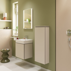 Szafka boczna średnia 400/200, drzwi prawe Piaskowy Beż Matowy Xilesa E HANSGROHE 54282780