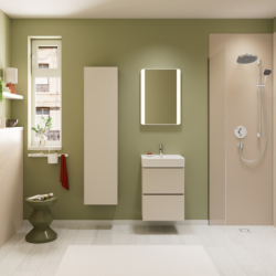 Szafka boczna wysoka 400/200, drzwi lewe Piaskowy Beż Matowy Xilesa E HANSGROHE 54285780