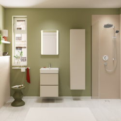 Szafka boczna wysoka 400/200, drzwi prawe Piaskowy Beż Matowy Xilesa E HANSGROHE 54286780