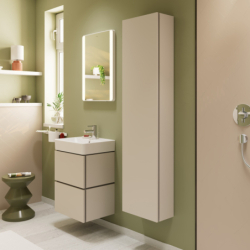 Szafka boczna wysoka 400/200, drzwi prawe Piaskowy Beż Matowy Xilesa E HANSGROHE 54286780