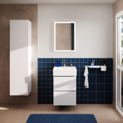 Szafka boczna wysoka 400/350, drzwi lewe Biały Matowy Xilesa E HANSGROHE 54287700