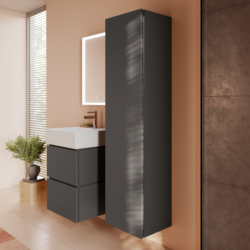 Szafka boczna wysoka 400/350, drzwi prawe Szary Łupek Matowy Xilesa E HANSGROHE 54288760