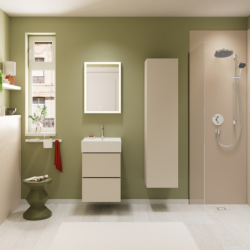 Szafka boczna wysoka 400/350, drzwi prawe Piaskowy Beż Matowy Xilesa E HANSGROHE 54288780