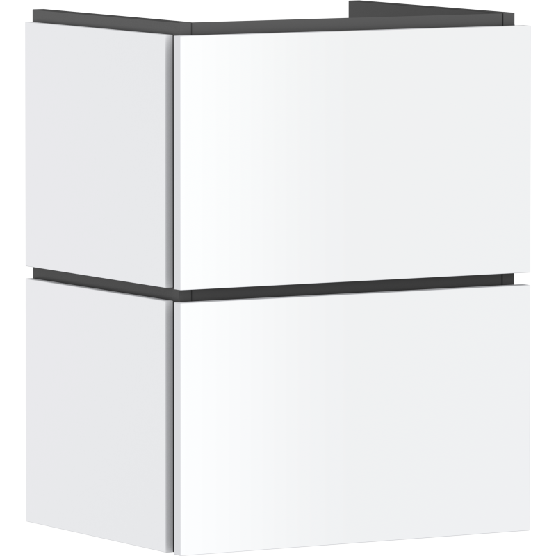 Szafka pod małą umywalkę wiszącą z 2 szufladami PushOpen 480/380 Biały Matowy Xilesa E HANSGROHE 54290700