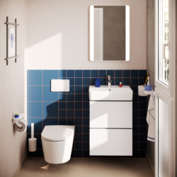 Szafka pod małą umywalkę wiszącą z 2 szufladami PushOpen 480/380 Biały Matowy Xilesa E HANSGROHE 54290700