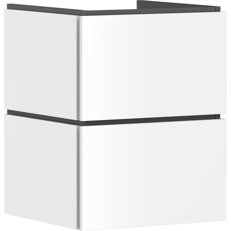 Szafka pod małą umywalkę wiszącą z 2 szufladami PushOpen 480/470 Biały Matowy Xilesa E HANSGROHE 54291700