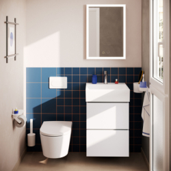 Szafka pod małą umywalkę wiszącą z 2 szufladami PushOpen 480/470 Biały Matowy Xilesa E HANSGROHE 54291700