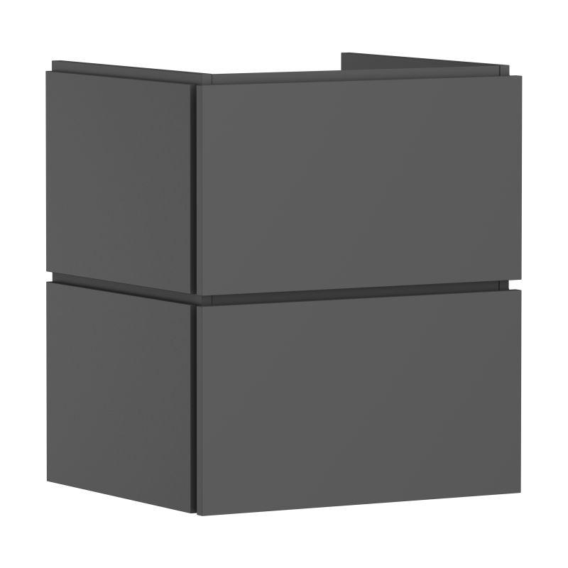 Szafka pod umywalkę wiszącą z 2 szufladami PushOpen 530/470 Szary Łupek Matowy Xilesa E HANSGROHE 54292760