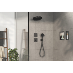 Bateria termo. do 1 odbiornika z dodatkowym wyjściem, podtynkowa Czarny Chrom brushed ShowerSelect Comfort Q HANSGROHE 15589340