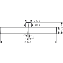 Głowica prysznicowa 360 1jet Czarny Chrom Szczotkowany Rainfinity HANSGROHE 26231340