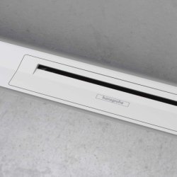Element zewnętrzny odpływu liniowego 800, montaż przyścienny Biały Matowy RainDrain Flex HANSGROHE 56051700