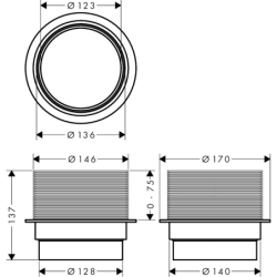 Opcjonalny element przedłużający RainDrain Spot HANSGROHE 56056000