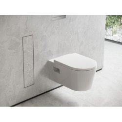 Wnęka ścienna z półką, poj. na szczotkę toaletową i drzwiczkami Stal Szlachetna brushed XtraStoris Rock HANSGROHE 56060800