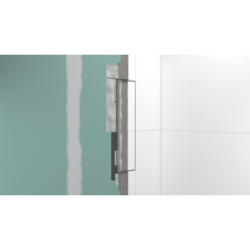 Wnęka ścienna z półką, poj. na szczotkę toaletową i drzwiczkami Stal Szlachetna brushed XtraStoris Rock HANSGROHE 56060800
