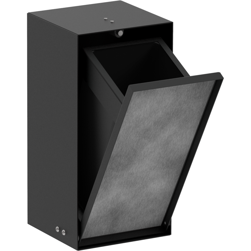 Wnęka ścienna z koszem na śmieci i drzwiczkami do wyłożenia płytkami 300/150/140 Czarny mat XtraStoris Rock HANSGROHE 56063670