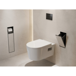Wnęka ścienna z koszem na śmieci i drzwiczkami do wyłożenia płytkami 300/150/140 Czarny mat XtraStoris Rock HANSGROHE 56063670