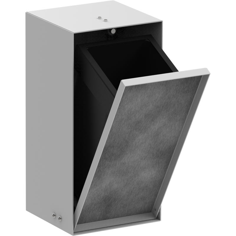 Wnęka ścienna z koszem na śmieci i drzwiczkami do wyłożenia płytkami 300/150/140 Biały Matowy XtraStoris Rock HANSGROHE 56063700