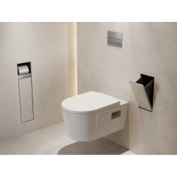 Wnęka ścienna z koszem na śmieci i drzwiczkami 300/150/140 Stal Szlachetna brushed XtraStoris Rock HANSGROHE 56063800