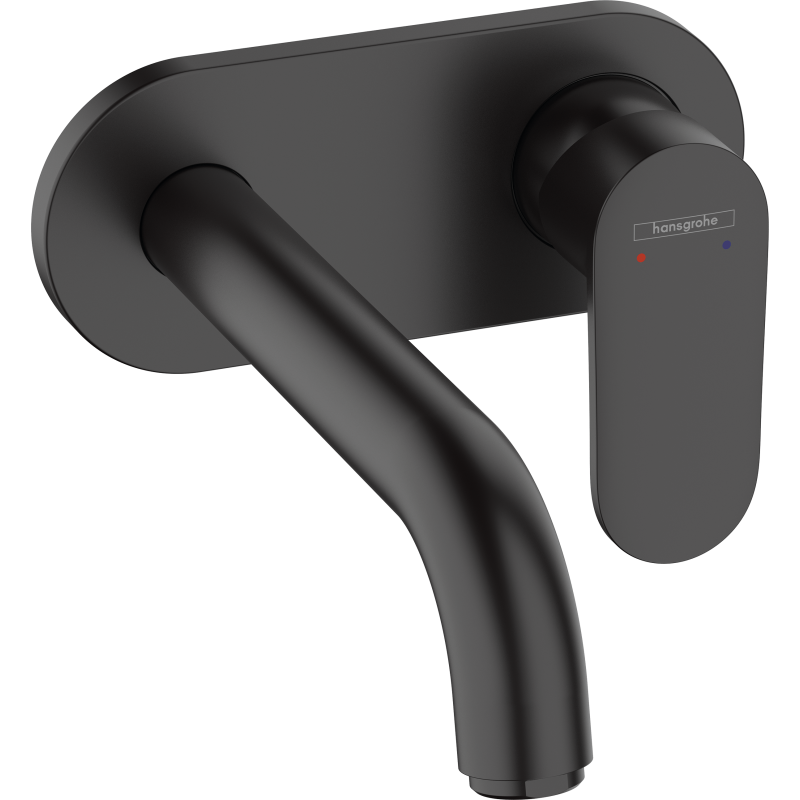 Jednouchwytowa bateria umywalkowa z wylewką 20,7 cm, ścienna, podtynkowa Czarny Matowy Vernis Blend HANSGROHE 71576670