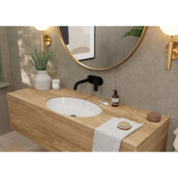 Jednouchwytowa bateria umywalkowa z wylewką 20,7 cm, ścienna, podtynkowa Czarny Matowy Vernis Blend HANSGROHE 71576670