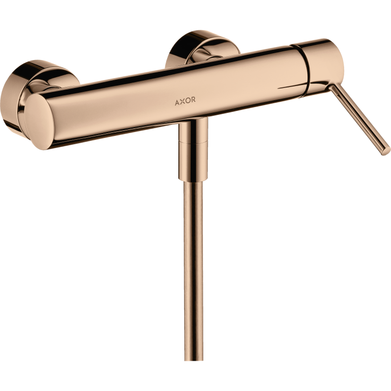 Jednouchwytowa bateria prysznicowa z uchwytem Pin, natynkowa Czerwony Złoty Polerowany Starck AXOR 10611300