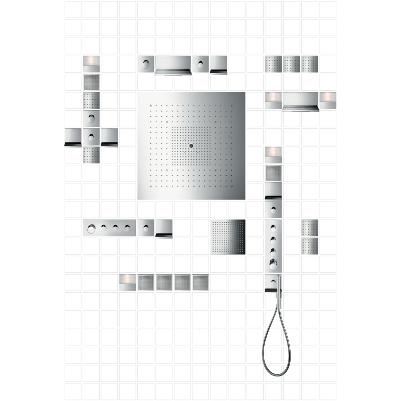 ShowerHeaven 720/720 3jet bez oświetlenia Stal Szlachetna Optyczna ShowerSolutions AXOR 10625800