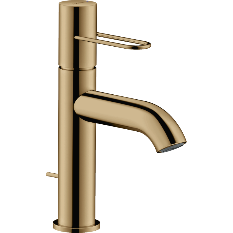 Jednouchwytowa bateria umywalkowa 100 z uchwytem Loop i kompletem odpływowym z cięgłem Brąz Polerowany Uno AXOR 38023130