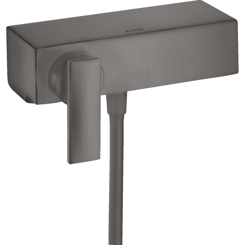 Jednouchwytowa bateria prysznicowa, natynkowa Czarny Chrom Szczotkowany Citterio AXOR 39600340