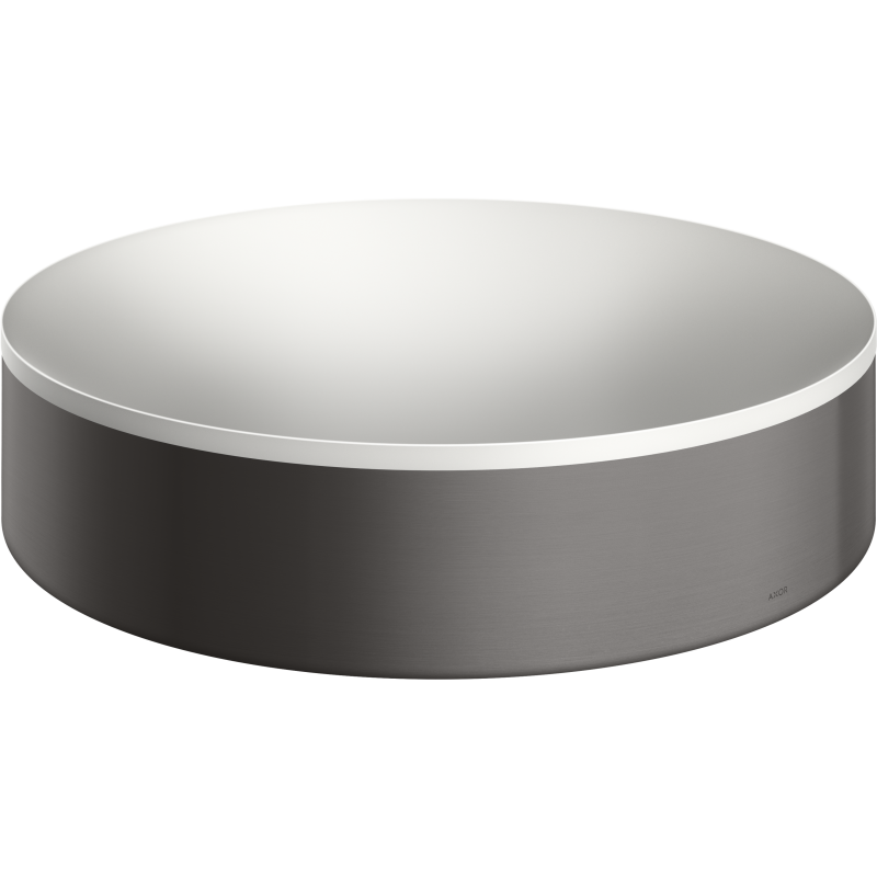 Umywalka nablatowa 400 bez otworu na baterię i przelewu Czarny Chrom Szczotkowany Suite Wanna i Umywalki AXOR 42001340