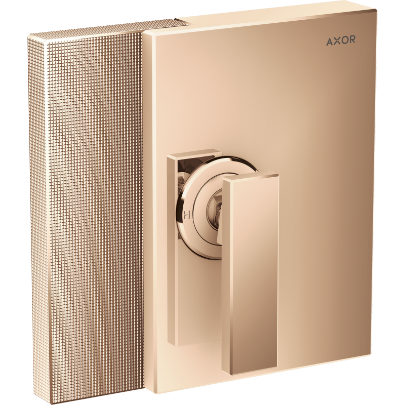 Jednouchwytowa bateria prysznicowa, podtynkowa, szlif diamentowy Czerwony Złoty Polerowany Edge AXOR 46651300