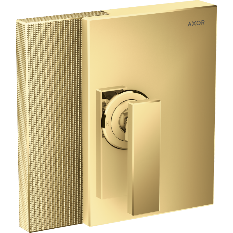 Jednouchwytowa bateria prysznicowa, podtynkowa, szlif diamentowy Złoty Optyczny Polerowany Edge AXOR 46651990