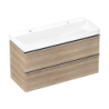 Zestaw umywalka wisząca z szafką z 2 szufladami 1180/475, Naturalny Dąb Xelu Q HANSGROHE 54388000
