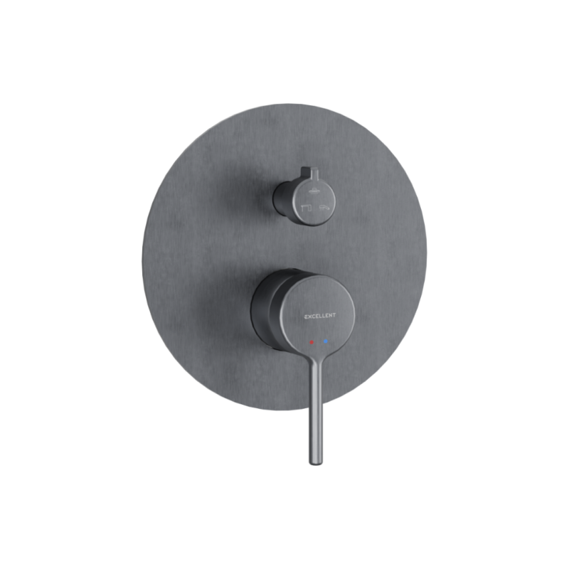 PI bateria prysznicowo-wannowa podtynkowa 3 funkcyjna, grafit szczotkowany EXCELLENT AREX.1247AB