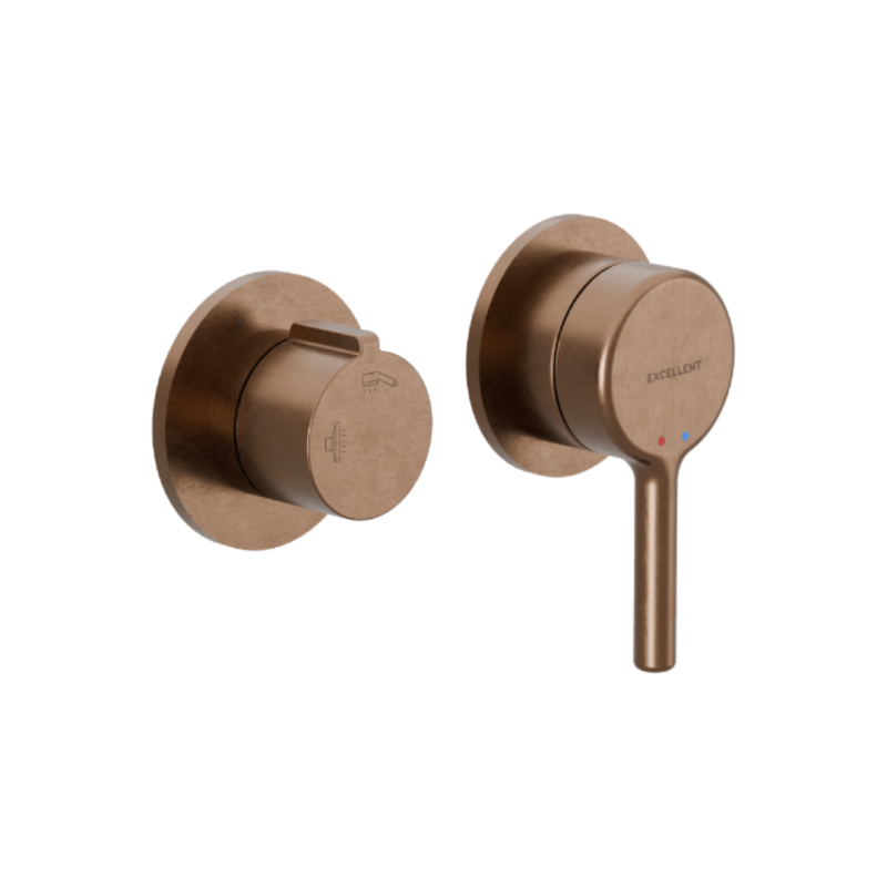 PI Bateria wannowo-prysznicowa podtynkowa, 2 funkcyjna, miedziany szczotkowany EXCELLENT AREX.1240.02CB