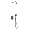 Clever 2.0 zestaw prysznic-wanna podtynkowy z deszczownicą 25 cm, 3 funkcyjny, grafit szczotkowany EXCELLENT AREX.SET.4147AB