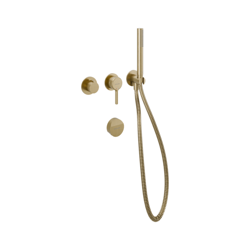 Delta Pi Zestaw prysznicowo-wannowy podtynkowy, 2 funkcyjny, syfon Hover, złoty szczotkowany EXCELLENT AREX.1244.K.07GB