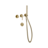 Delta Pi Zestaw prysznicowo-wannowy podtynkowy, 2 funkcyjny, syfon Hover, złoty szczotkowany EXCELLENT AREX.1244.K.07GB