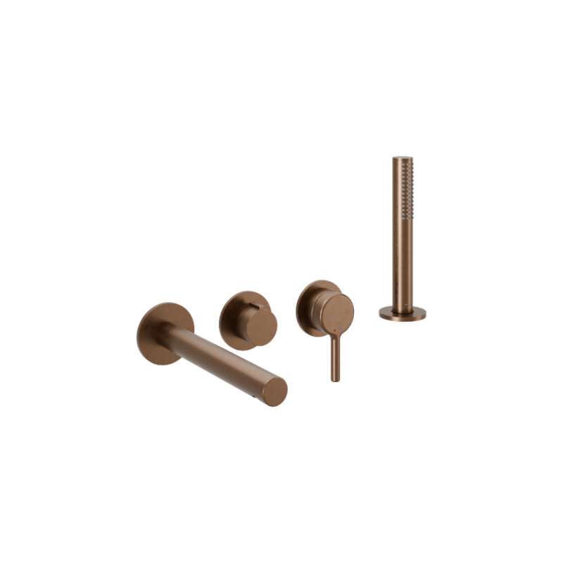 Pi Zestaw prysznicowo-wannowy podtynkowy , 2 funkcyjny, Dry box, miedziany szczotkowany EXCELLENT AREX.1244.K.04CB