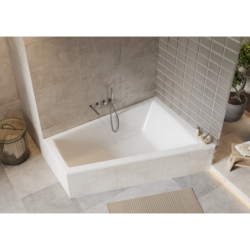 Wanna Sfera Maxi Slim narożna 180x130 cm prawa biały połysk EXCELLENT WAEX.SMP18WHS