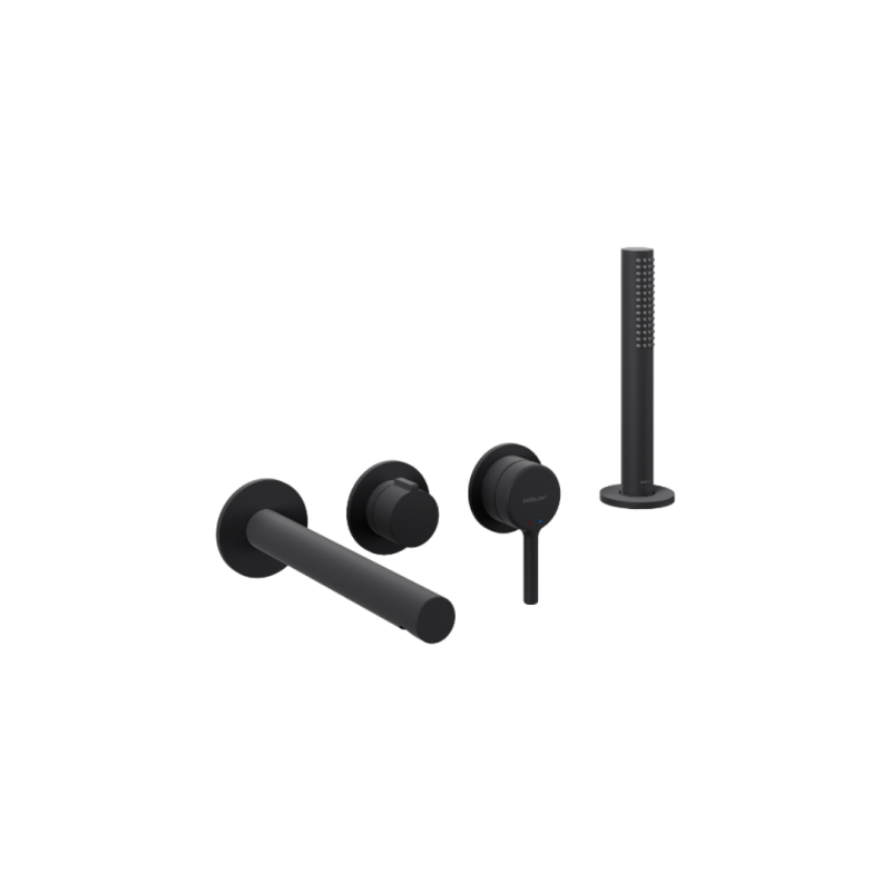 Pi Zestaw prysznicowo-wannowy podtynkowy , 2 funkcyjny, Dry box, czarny mat EXCELLENT AREX.1244.K.04BL