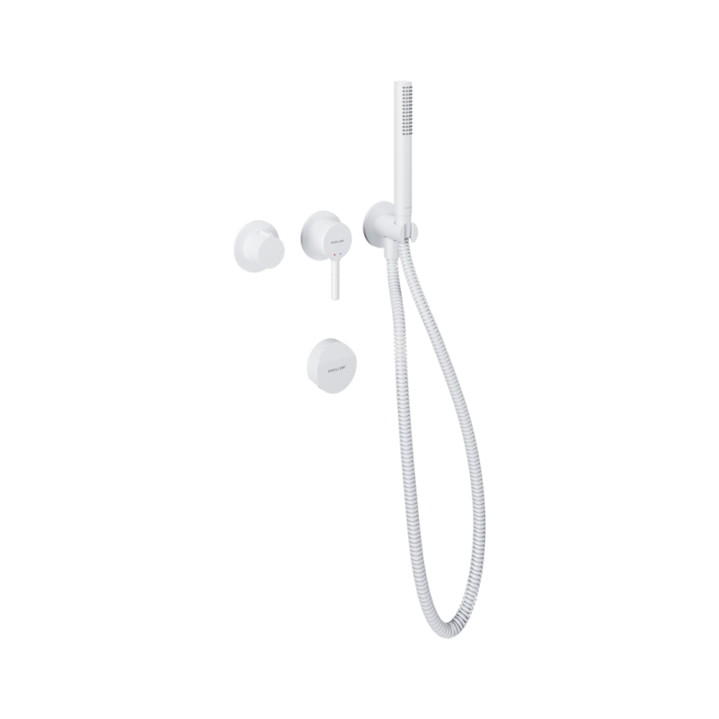 Delta Pi Zestaw prysznicowo-wannowy podtynkowy, 2 funkcyjny, syfon Hover, biały mat EXCELLENT AREX.1244.K.07WH