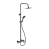 Clever 2.0 zestaw prysznicowy ścienny z deszczownicą 25 cm, grafit szczotkowany EXCELLENT AREX.4181AB