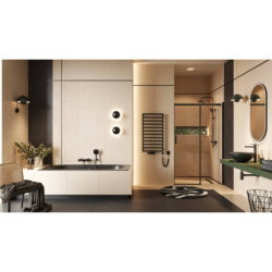 Clever 2.0 zestaw prysznicowy ścienny z deszczownicą 25 cm, grafit szczotkowany EXCELLENT AREX.4181AB