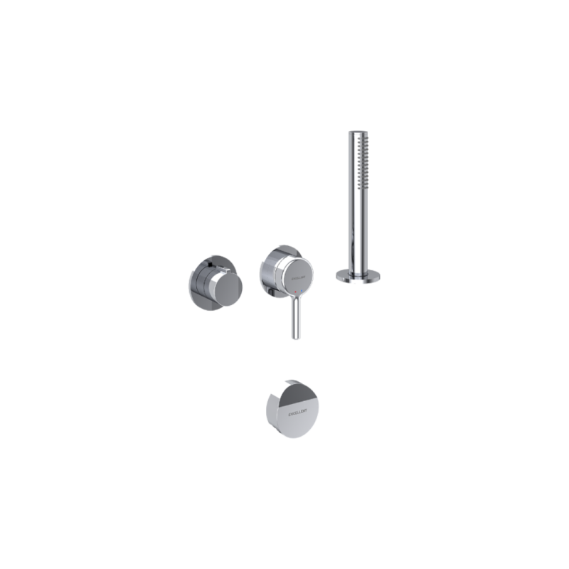 Pi Zestaw prysznicowo-wannowy podtynkowy, 2 funkcyjny, Dry box, syfon Hover,  chrom EXCELLENT AREX.1244.K.06CR